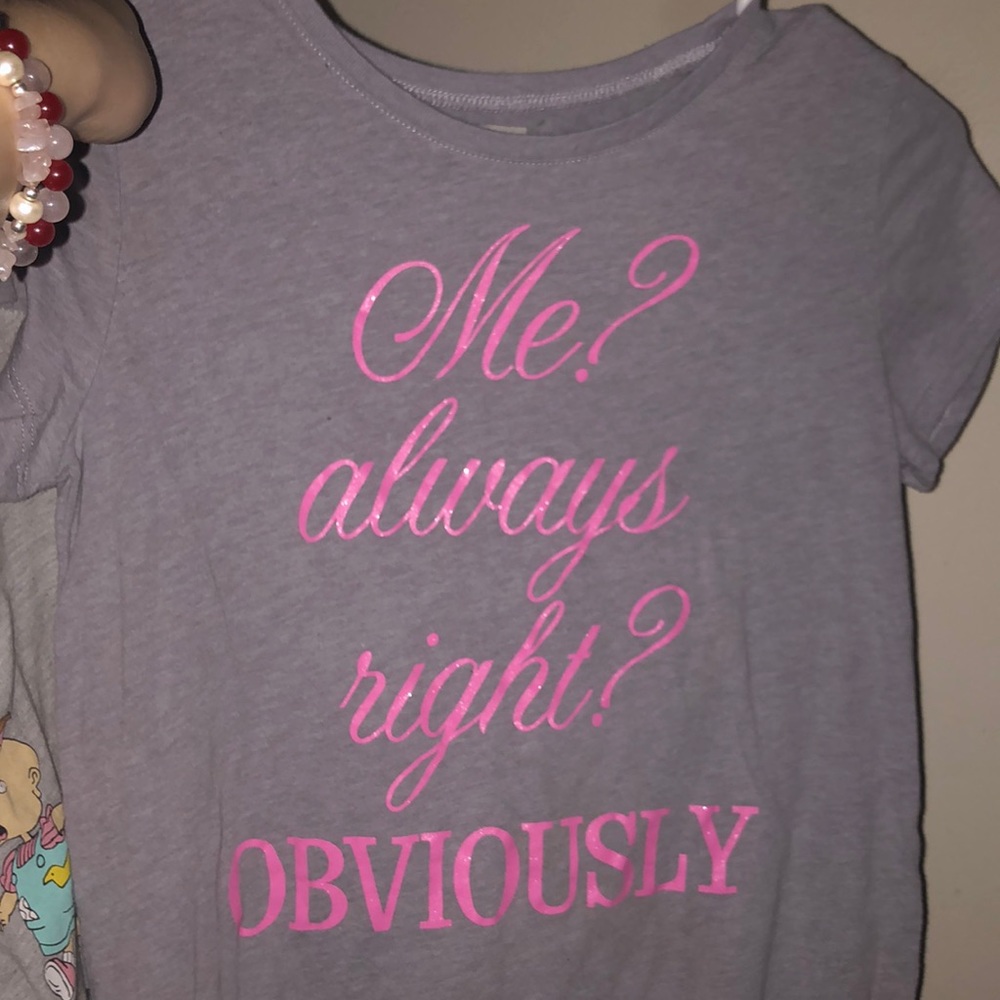 Cute pink and gray shirt for kids